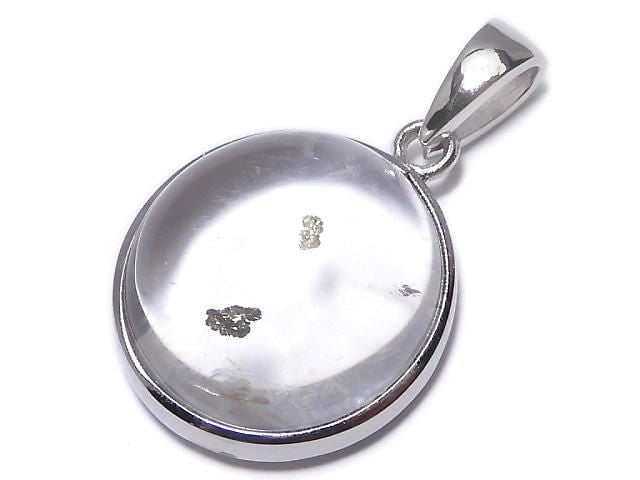 [Video][One of a kind] Pyrite in Quartz Pendant Silver925 NO.33