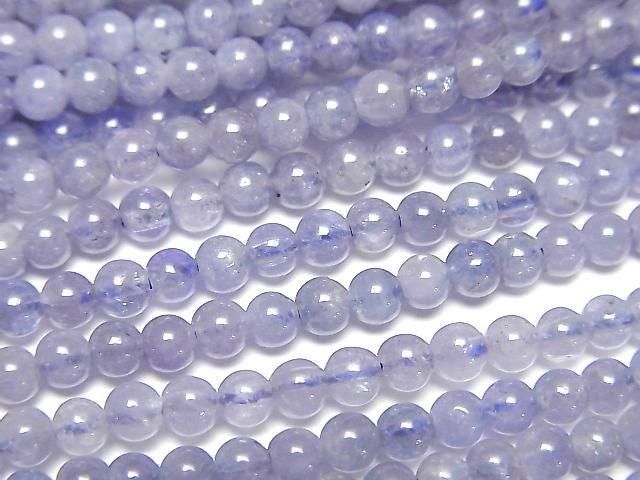 [Video]Tanzanite AA++ Round 3mm half or 1strand beads (aprx.15inch/37cm)