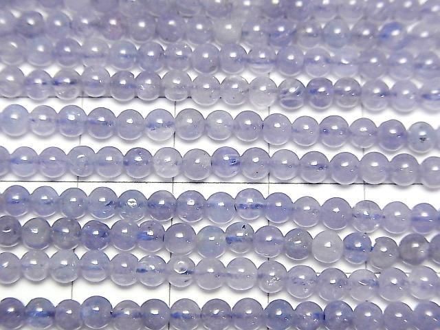 [Video]Tanzanite AA++ Round 3mm half or 1strand beads (aprx.15inch/37cm)