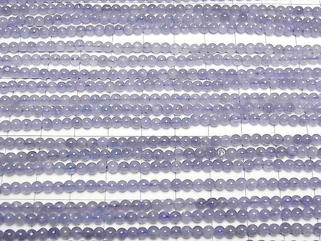 [Video]Tanzanite AA++ Round 3mm half or 1strand beads (aprx.15inch/37cm)