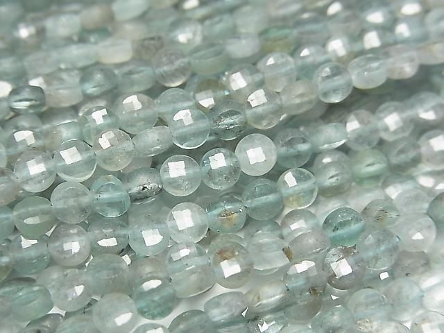 [Video] High Quality! Apatite AA Faceted Coin 4x4x2mm 1strand beads (aprx.14inch/35cm)