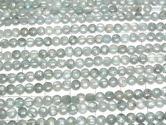 [Video] High Quality! Apatite AA Faceted Coin 4x4x2mm 1strand beads (aprx.14inch/35cm)