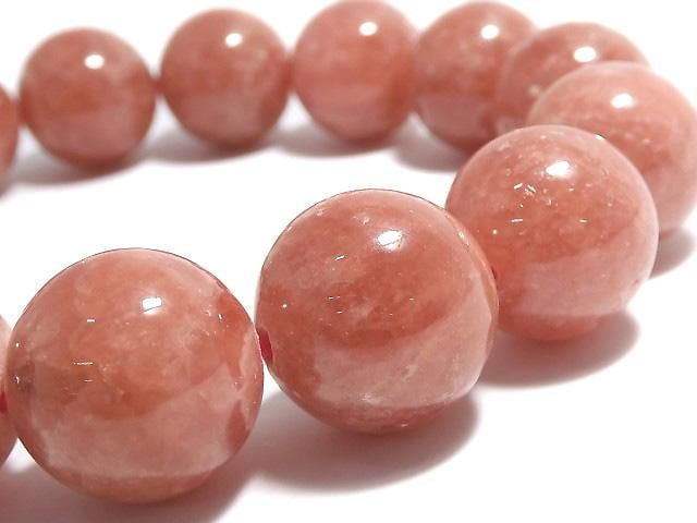 [Video][One of a kind] Argentine Rhodochrosite AA++ Round 14.5mm Bracelet NO.13