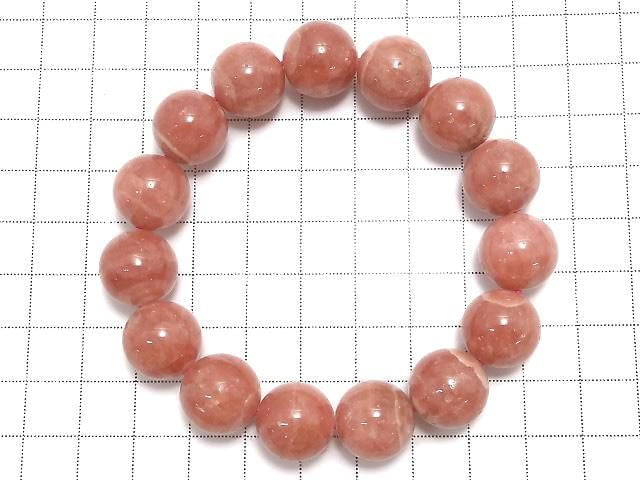 [Video][One of a kind] Argentine Rhodochrosite AA++ Round 14.5mm Bracelet NO.13