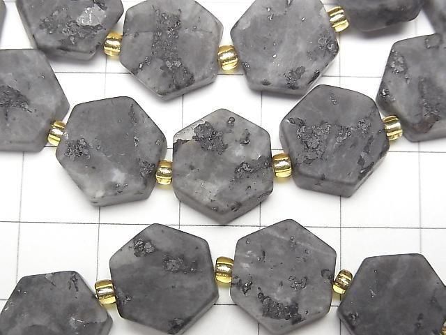 [Video] Larvikite Hexagon 14x12mm Bracelet