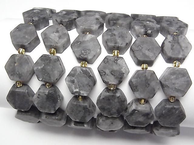 [Video] Larvikite Hexagon 14x12mm Bracelet