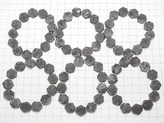 [Video] Larvikite Hexagon 14x12mm Bracelet