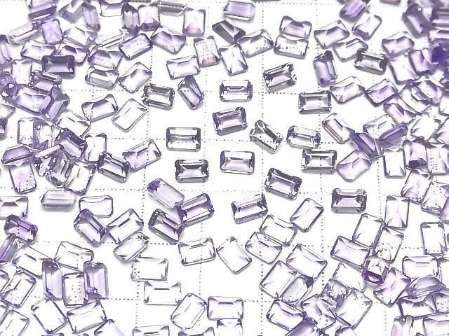 [Video] High Quality Amethyst AAA Loose Stone Rectangle Faceted 6x4mm 10pcs