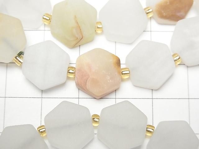 [Video] Calcite Hexagon 14x12mm Bracelet
