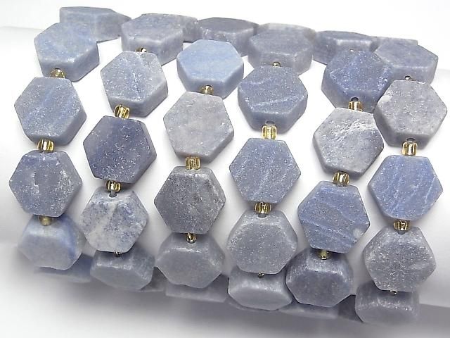 [Video] Blue Quartz Hexagon Bracelet 14x12mm