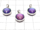 [Video] Meteorite (Muonionalusta) Pendant Both Side Finish 11mm Rainbow Color Silver 925 1pc