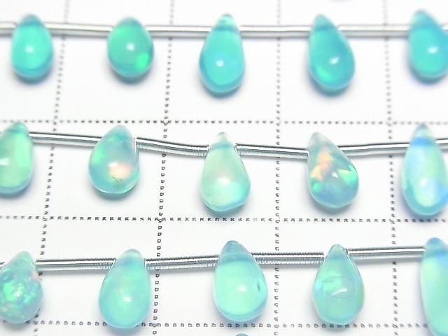 [Video] Blue Opal Drop (Smooth) 1strand beads (12 pcs)