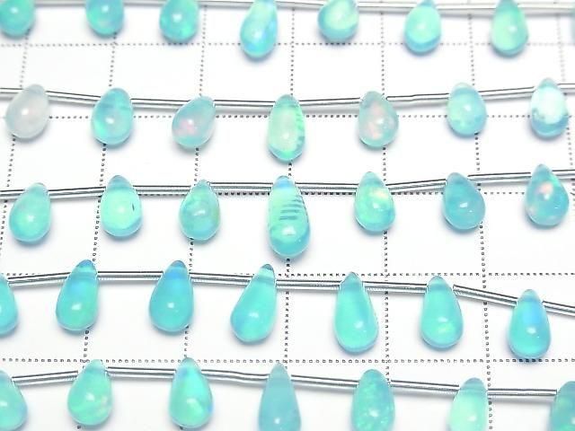 [Video] Blue Opal Drop (Smooth) 1strand beads (12 pcs)