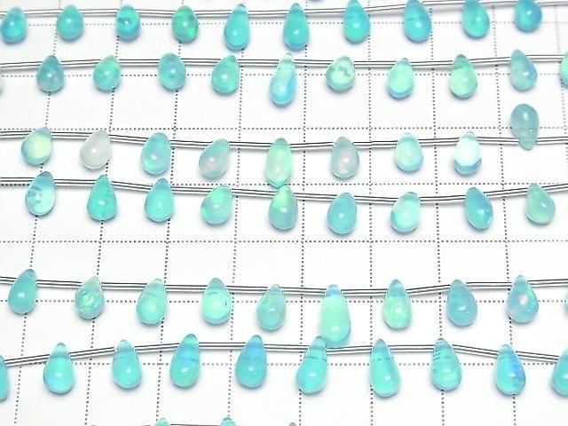 [Video] Blue Opal Drop (Smooth) 1strand beads (12 pcs)