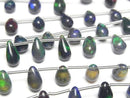 [Video] Black Opal Drop (Smooth) 1strand beads (12 pcs)