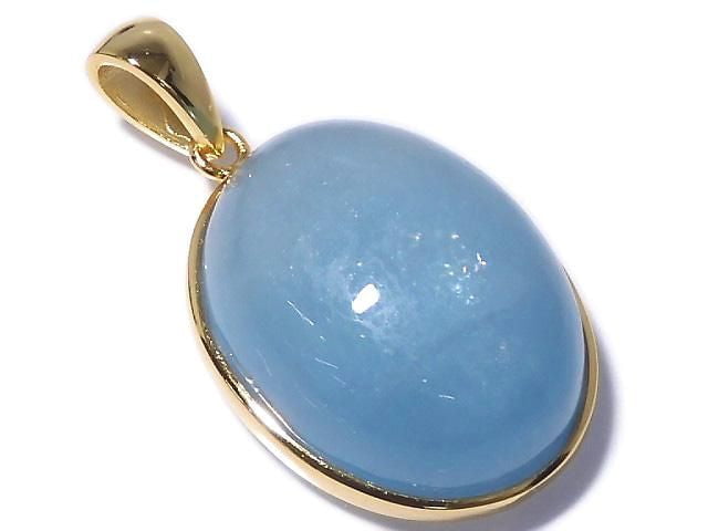 [Video][One of a kind] Aquamarine AA++ Pendant 18KGP NO.24