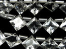 [Video] High Quality White Topaz AAA Diamond Princess Cut 9x9mm Half or 1strand beads (18pcs)