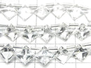 [Video] High Quality White Topaz AAA Diamond Princess Cut 9x9mm Half or 1strand beads (18pcs)