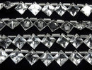 [Video] High Quality White Topaz AAA Diamond Princess Cut 9x9mm Half or 1strand beads (18pcs)