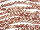[Video] Tortoiseshell Longevity dZi Beads (Kikkouchojutenju) Round 8mm Red Brown 1strand beads (approx. 12 inches/30 cm)