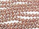 [Video] Tiger's Tooth dZi Beads (Koga Tenju) Round 8mm Red Brown 1strand beads (approx. 12 inches/30 cm)