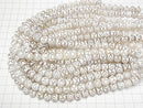 [Video] dZi Beads Round 8mm White Half or 1strand beads (approx. 12 inches/30 cm)