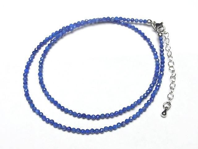 [Video] High Quality! Lapislazuli AA+ Faceted Round 2mm Necklace