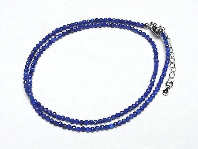 [Video] High Quality! Lapislazuli AA++ Faceted Round 2mm Necklace