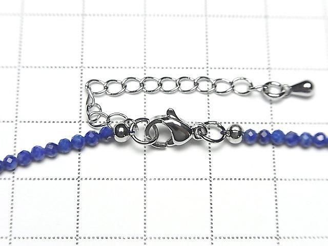 [Video] High Quality! Lapislazuli AA++ Faceted Round 2mm Necklace