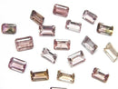[Video] High Quality Pink Tourmaline AAA Loose Stone Rectangle Faceted 6x4mm 9 pcs