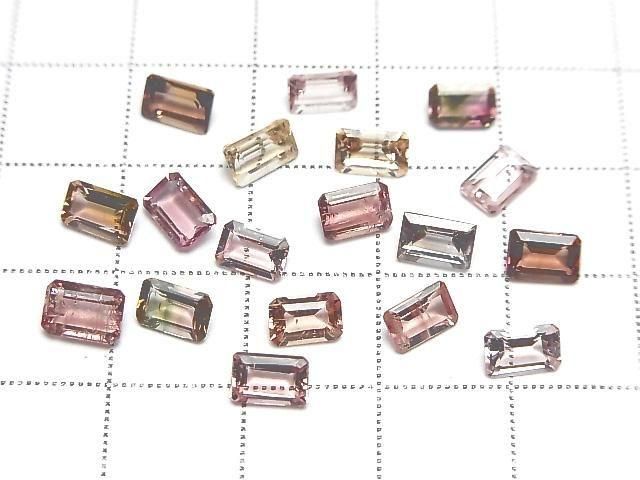 [Video] High Quality Pink Tourmaline AAA Loose Stone Rectangle Faceted 6x4mm 9 pcs