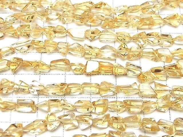 [Video] High Quality Citrine AAA Faceted Nugget half or 1strand beads (aprx.7inch/18cm)
