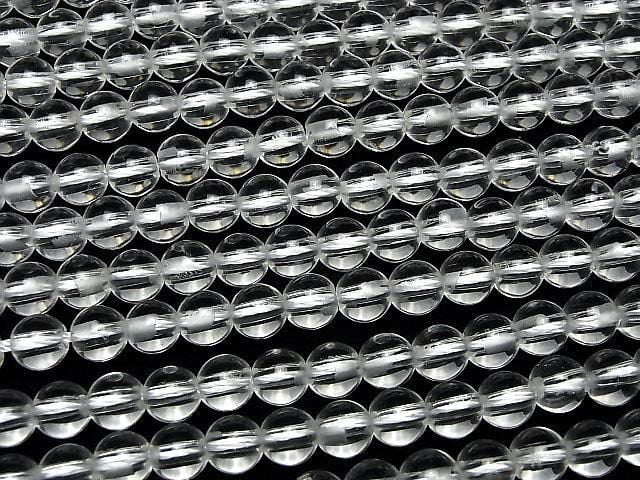 [Video] Crystal Quartz AAA- Round 8mm [2mm Hole] Half or 1strand beads (approx. 15 inches/38 cm)