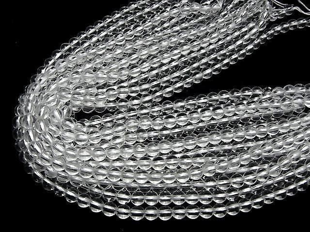 [Video] Crystal Quartz AAA- Round 8mm [2mm Hole] Half or 1strand beads (approx. 15 inches/38 cm)