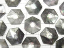 [Video] Black Shell x Crystal AAA Hexagon Sugarloaf Cut 15.5x14mm 1pc
