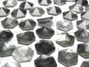 [Video] Black Shell x Crystal AAA Hexagon Sugarloaf Cut 15.5x14mm 1pc