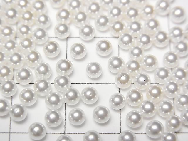 [Video] Shell Pearl White Undrilled Round 3mm 20pcs