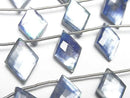 [Video] Lapislazuli x White Shell x Crystal AAA- Diamond Shape 1strand beads (6 pcs)