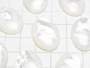 [Video] High Quality White Shell (Silver-Lip Oyster) AAA Oval Cabochon 25x18mm 1pc