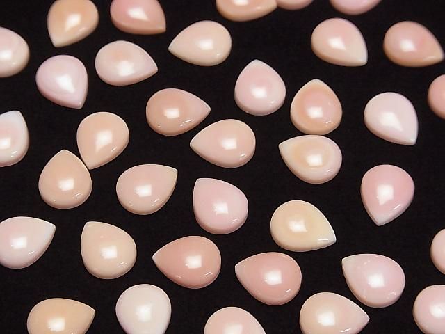 [Video] Queen Conch Shell AAA- Pear Shape Cabochon 10x8mm 1pc