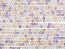 [Video] High Quality! Amethyst x Citrine AAA- Faceted Round 4mm 1strand beads (aprx.15inch/37cm)