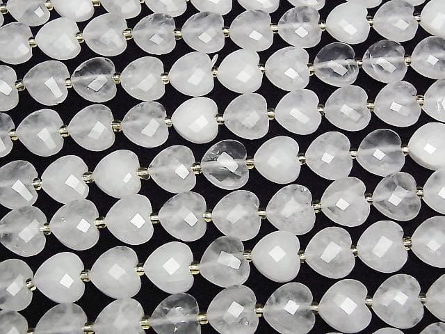 [Video] High Quality! Crystal Vertical Hole Heart Cut 11x12mm Half or 1strand beads (approx. 15inch/36cm)