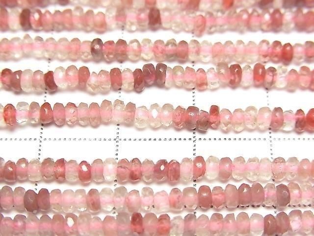 [Video] High Quality! Andesine AA++ Faceted Button Rondelle 3x3x2mm 1strand beads (aprx.15inch/36cm)