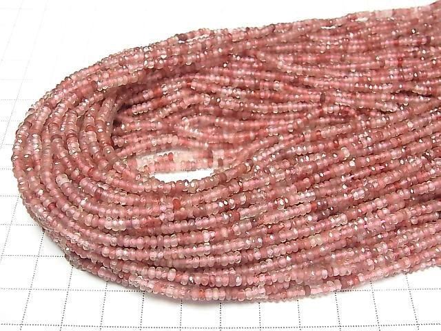 [Video] High Quality! Andesine AA++ Faceted Button Rondelle 3x3x2mm 1strand beads (aprx.15inch/36cm)