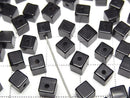 [Video] Onyx Cube 4x4x4mm [Half Drilled Hole] 4pcs