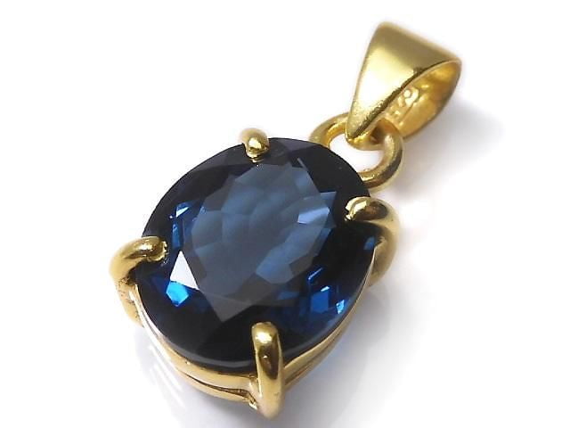 [Video][One of a kind] High Quality London Blue Topaz AAA Faceted Pendant 18KGP NO.117
