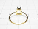 [Video] Silver925 Ring Frame (Prong Setting) Pear Shape Faceted 8x6mm 18KGP 1pc