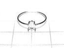 [Video] Silver925 Ring Frame (Prong Setting) Pear shape 6x4mm Rhodium Plated 1pc