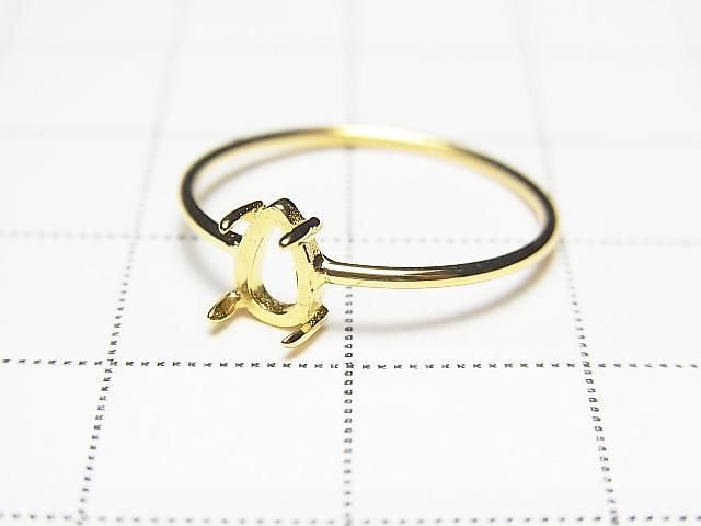 [Video] Silver925 Ring Frame (Prong Setting) Pear shape 6x4mm 18KGP 1pc