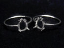 [Video] Silver925 Ring Frame (Prong Setting) Pear shape 8x6mm Rhodium Plated 1pc